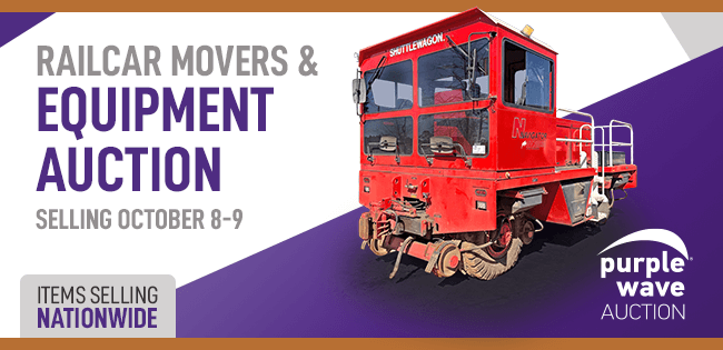 Railroad Equipment Selling October 8-9 selling with no reserve; Bid Now!